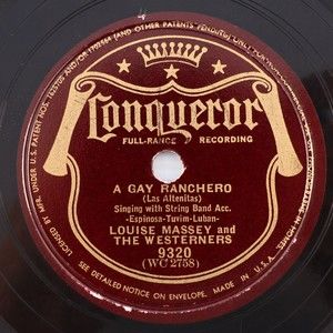 Louise Massey - South Of The Border / A Gay Ranchero Reissue 10" 78 rpm Record